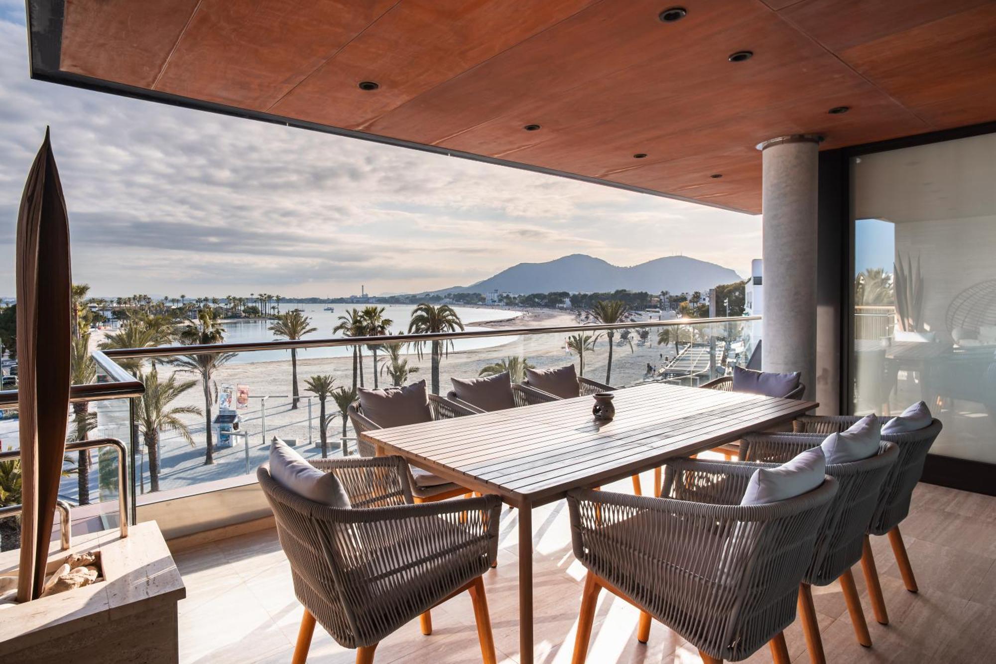 Luxury sea view Apartment in Puerto de Alcudia Esterno foto